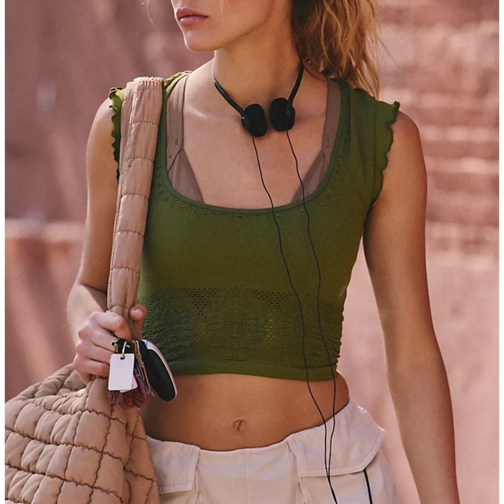 Free People Take Me Away Cami - Aloe